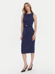 Rinascimento Sukienka koktajlowa CFC0125073003 Granatowy Slim Fit. Niebieskie sukienki damskie Rinascimento, bez wzorów, z syntetyku, wizytowe, bez ramiączek. Za 559.99 zł.