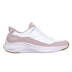 Sneakersy damskie Skechers Slip-ins Cozy Fit. Białe obuwie sportowe casual damskie Skechers, bez zapięcia. Za 399.99 zł.