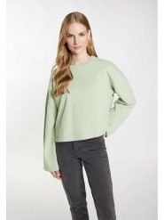 DreiMaster Bluza w kolorze miętowym rozmiar: S. Zielone bluzy damskie Dreimaster, s, bez wzorów, z bawełny, bez kaptura. Za 114.71 zł.
