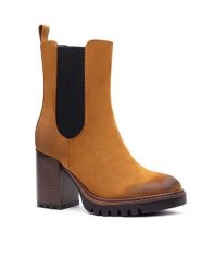 Foreverfolie Botki w kolorze jasnobrązowym rozmiar: 41. Brązowe botki damskie Foreverfolie, eleganckie, bez obcasa, bez zapięcia. Za 152.99 zł.