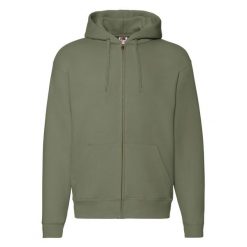 Kurtka Z Kapturem Premium Dla Dorosłych Unisex. Zielone kurtki damskie Fruit of the Loom, s, bez wzorów, z kapturem. Za 167.99 zł.