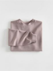 Bluza z modalem - brązowy. Brązowe bluzy damskie Reserved, l, bez wzorów, z dzianiny, bez kaptura. Za 119.99 zł.