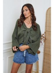 So Cachemire Sweter "Chiwel" w kolorze khaki rozmiar: XL. Brązowe swetry klasyczne damskie So Cachemire, xl, z wełny, bez kołnierzyka. Za 192.45 zł.