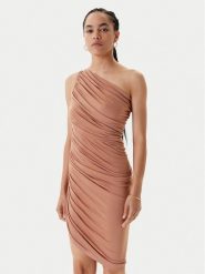 NORMA KAMALI Sukienka koktajlowa ST1253MD288833 Beżowy Slim Fit. Brązowe sukienki damskie Norma Kamali, bez wzorów, z wiskozy, wizytowe, bez ramiączek. Za 1,339.00 zł.