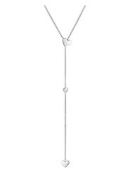 Tamaris Naszyjnik z elementem ozdobnym - dł. 71 cm rozmiar: onesize. Szare naszyjniki damskie Tamaris, z cyrkonią, ze stali. Za 118.28 zł.