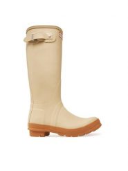 Hunter Kalosze WFT1000RMA Beżowy. Brązowe kalosze damskie Hunter, bez wzorów, z tworzywa sztucznego. Za 349.99 zł.
