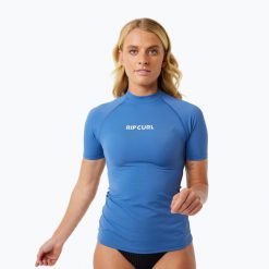 Koszulka do pływania damska Rip Curl Classic Surf UPF Rashguard. Czerwone koszulki damskie RIPCURL, xl, bez wzorów, bez kołnierzyka, bez ramiączek. Za 99.99 zł.
