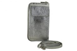 Listonoszka skórzana BARBERINI'S srebrna 908/1-16. Szare shopper bag Barberinis, bez wzorów, ze skóry, przez ramię, duże, bez dodatków. Za 159.99 zł.