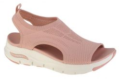 Buty do chodzenia damskie Skechers Arch Fitcity Catch. Brązowe obuwie trekkingowe damskie Skechers, z gumy, bez zapięcia. Za 419.00 zł.