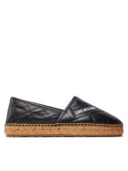 LOVE MOSCHINO Espadryle JA10582G0IIE0000 Czarny. Czarne espadryle damskie Love Moschino, bez wzorów, ze skóry, bez obcasa. Za 949.99 zł.
