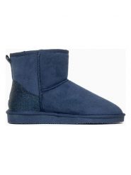ISLAND BOOT Botki zimowe "Caspian" w kolorze granatowym rozmiar: 37. Niebieskie botki damskie Island Boot, na zimę, z materiału, bez obcasa, bez zapięcia. Za 123.53 zł.