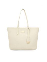 QUAZI Torebka MQS-B-001-05 Écru. Shopper bag QUAZI, bez wzorów, ze skóry, bez dodatków. Za 219.99 zł.