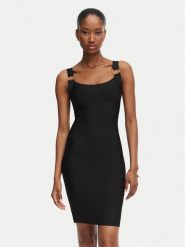 Marciano Guess Sukienka koktajlowa G6YK40 Z1082 Czarny Slim Fit. Czarne sukienki damskie Marciano Guess, z aplikacjami, z wiskozy, wizytowe, bez ramiączek. Za 989.99 zł.