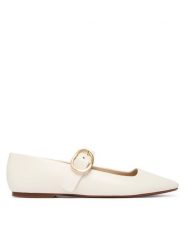 Calvin Klein Baleriny HW0HW03037 Biały. Białe balerinki damskie Calvin Klein, bez wzorów, ze skóry. Za 489.99 zł.