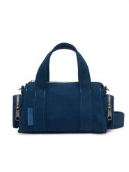 Calvin Klein Torebka Webbing Strap Canvas Pocket Bag LV04F3464G Niebieski. Niebieskie torebki klasyczne damskie Calvin Klein, z materiału, bez dodatków. Za 449.99 zł.