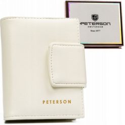 Portfel damski Peterson PTN 42329-F8 biały. Białe portfele damskie Peterson, bez wzorów. Za 59.99 zł.