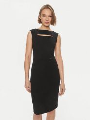 Calvin Klein Sukienka koktajlowa K20K207035 Czarny Slim Fit. Czarne sukienki damskie Calvin Klein, bez wzorów, z syntetyku, wizytowe, bez ramiączek. Za 849.99 zł.