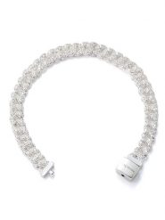 Pandora Srebrna bransoletka z cyrkonią rozmiar: 16 cm. Szare bransoletki damskie Pandora, srebrne. Za 743.23 zł.