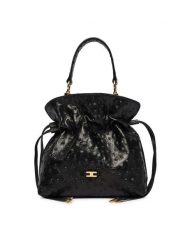 Elisabetta Franchi Torebka BS-51N-62E2-V600cza Czarny. Czarne torebki klasyczne damskie Elisabetta Franchi, ze skóry, bez dodatków. Za 2,919.00 zł.