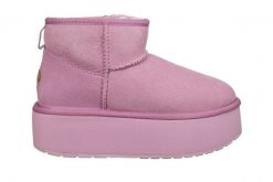 Śniegowce Emu Stinger Micro Flatform Mauve Mist 119198, Fioletowy, Skóra naturalna - 38. Fioletowe śniegowce damskie EMU, ze skóry. W wyprzedaży za 509.25 zł.