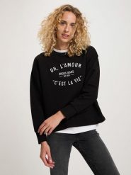 Cross Jeans Bluza w kolorze czarnym rozmiar: M. Czarne bluzy damskie Cross Jeans, m, bez wzorów, z bawełny, bez kaptura. Za 83.81 zł.