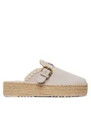 Mou Espadryle Jute clog plain MU.SW641000A Szary. Szare espadryle damskie Mou, bez wzorów, ze skóry, bez obcasa. Za 479.99 zł.