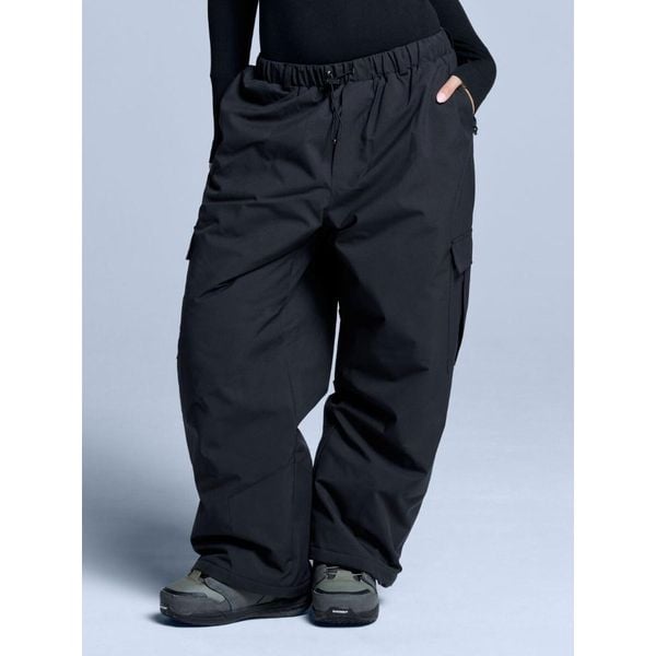 Spodnie narciarskie - Unisex - Luźny krój - Park - Czarne. Czarne spodnie sportowe damskie POEDERBAAS, na zimę, bez wzorów, z poliesteru, narciarskie. Za 698.52 zł.