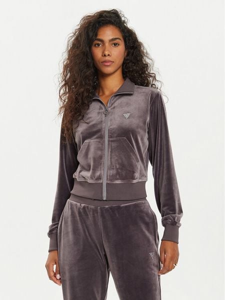 Guess Bluza V3BQ22 KBXI2 Zielony Regular Fit. Zielone bluzy damskie Guess, l, z aplikacjami, z syntetyku, bez kaptura. Za 179.99 zł.