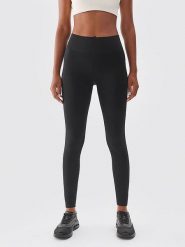 4F Legginsy sportowe w kolorze czarnym rozmiar: M/L. Czarne legginsy damskie 4F, l, bez wzorów, z materiału. Za 74.63 zł.