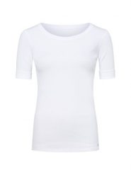 Marc Cain Koszulka damska Kobiety Bawełna biały jednolity, 46. Białe koszulki damskie Marc Cain, bez wzorów, z bawełny, bez kołnierzyka, bez ramiączek. Za 449.95 zł.