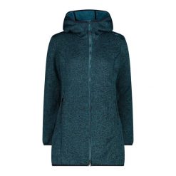 Kurtka parka damska z odpinanym kapturem CMP. Niebieskie kurtki damskie CMP, z dzianiny. Za 340.05 zł.