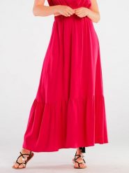 Awama Spódnica w kolorze różowym rozmiar: S/M. Różowe spódnice damskie Awama, m, bez wzorów, maxi. Za 127.99 zł.