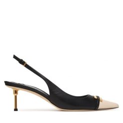 Czółenka Elisabetta Franchi. Czarne czółenka damskie Elisabetta Franchi, bez wzorów, bez obcasa. Za 3,429.00 zł.