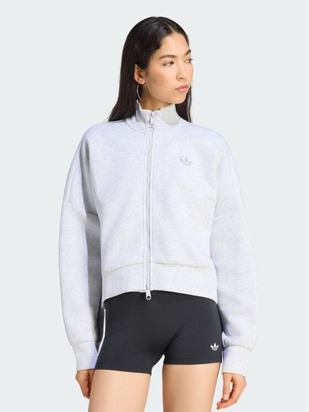 Adidas Bluza Spacer HY8037 Szary jasny Oversize. Szare bluzy damskie Adidas, s, bez wzorów, bez kaptura. Za 298.99 zł.