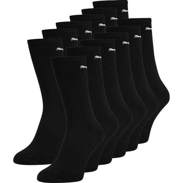 Skarpety sportowe Puma – 12 par – czarne. Czarne skarpetki damskie Puma, bez wzorów, z bawełny. W wyprzedaży za 216.78 zł.