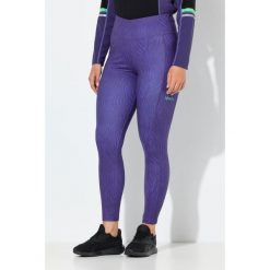 Damskie Legginsy sportowe w panterkę szybkoschnące elastyczny pas. Fioletowe legginsy sportowe damskie Ulla Popken, plus size, bez wzorów, z elastanu. W wyprzedaży za 191.99 zł.