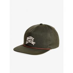 Czapka z daszkiem Kavu Ridgemont - forest night. Zielone czapki z daszkiem damskie KAVU, bez wzorów. Za 114.99 zł.