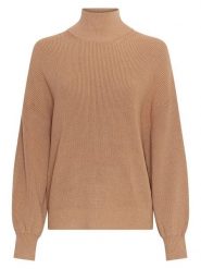 MOSS COPENHAGEN Sweter "Magnea" w kolorze karmelowym rozmiar: M/L. Brązowe swetry klasyczne damskie Moss Copenhagen, l, ze splotem, bez kołnierzyka. Za 191.88 zł.
