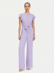 ARTIGLI Kombinezon ACTU001736 Fioletowy Regular Fit. Fioletowe sukienki damskie Artigli, bez wzorów, z syntetyku, bez ramiączek. Za 379.99 zł.