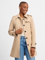 Tommy Hilfiger Płaszcz Kobiety Bawełna beżowy, XXL. Brązowe płaszcze damskie Tommy Hilfiger, xxl, bez wzorów, z bawełny, bez kaptura. Za 1,299.95 zł.