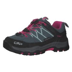 Buty trekkingowe damskie Rigel Low skóra wodoodporne. Szare obuwie trekkingowe damskie CMP, z gumy, bez zapięcia. Za 299.99 zł.