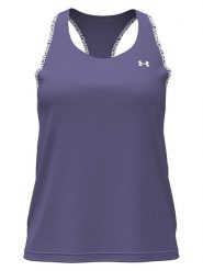 Under Armour Top sportowy "Tech Knockout" w kolorze fioletowym rozmiar: L. Różowe koszulki sportowe damskie Under Armour, l, bez wzorów, z materiału, bez ramiączek, outdoorowe. Za 77.99 zł.