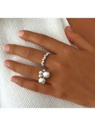 Eclat d'Argent Srebrny pierścionek rozmiar: 60. Szare pierścionki damskie Eclat d'Argent, srebrne. Za 117.73 zł.