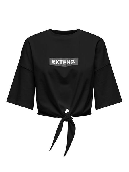 ONLY T-Shirt Serena 15343356 Czarny Regular Fit. Czarne t-shirty damskie Only, m, bez wzorów, z bawełny, bez kołnierzyka. Za 59.99 zł.