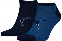 Skarpetki Puma Sneaker Big Cat 2p Niebieskie Niebieskie 39-42. Niebieskie skarpetki damskie Puma, bez wzorów, z bawełny. Za 111.99 zł.