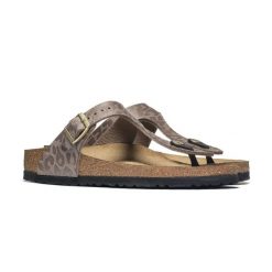Japonki Birkenstock Gizeh Synthetics Women 1032 1032054. Szare klapki damskie Birkenstock, bez wzorów, z materiału, z okrągłym noskiem, bez obcasa, bez zapięcia. Za 399.00 zł.
