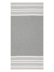 Egeria Chusta hammam "Pestemal" w kolorze ciemnoszaro-białym rozmiar: 80x180 cm. Białe chusty damskie Egeria, bez wzorów, z bawełny. Za 26.99 zł.