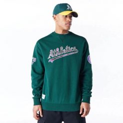 Bluza Oakland Athletics MLB Tartan Infill. Białe bluzy damskie New Era, l, z aplikacjami, z bawełny, bez kaptura. Za 313.00 zł.