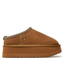 Klapki Liu Jo. Brązowe klapki damskie Liu Jo, bez wzorów, bez obcasa, bez zapięcia. Za 669.99 zł.