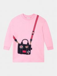 Marc Jacobs Sukienka codzienna W12456 Różowy Regular Fit. Czerwone sukienki dziewczęce Marc Jacobs, bez wzorów, z bawełny, bez ramiączek, proste. Za 629.99 zł.